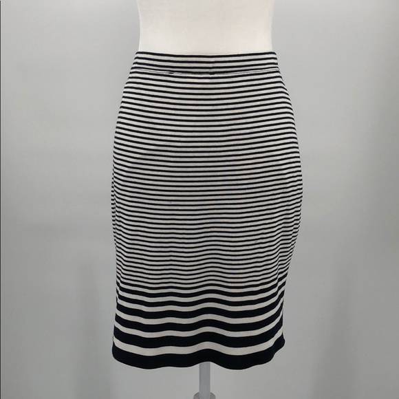 Max Studio Modal Black and Off White Skirt Size L - Picture 4 of 7